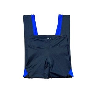 925 Fit Active Women's High Rise Athletic Work Out Black Blue Leggings Pants XS